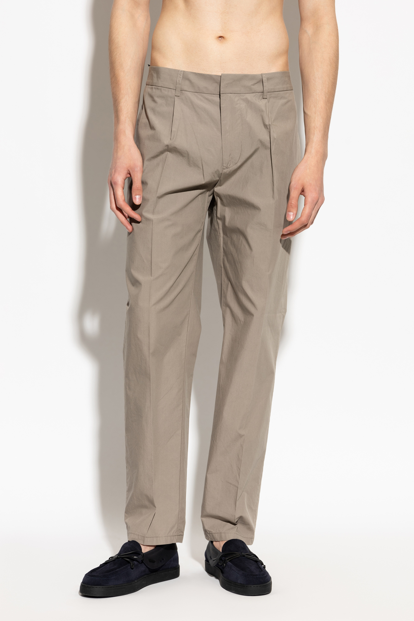 Emporio Armani Cotton pants with tapered legs | Men's | Vitkac